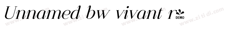 Unnamed bw vivant r字体转换